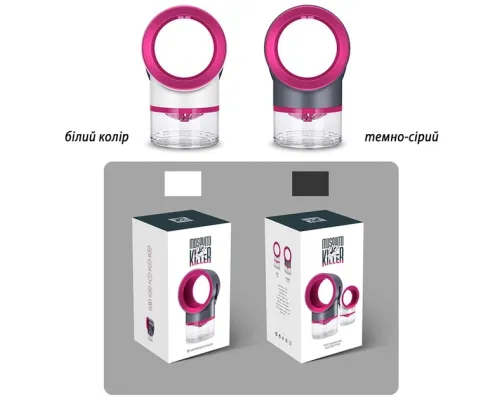 Лампа ловушка уничтожитель настольная от насекомых и комаров Mosquito killer gray-pink Лампа ловушка уничтожитель настольная от насекомых и комаров Mosquito killer gray-pink