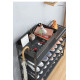 Стелаж для взуття Shoe rack BLACK Полиця для взуття-08-02, Метал, 60х18.5х78.5 см