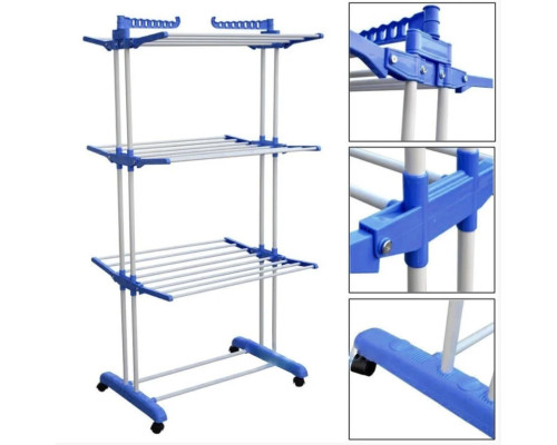 Багатоярусна сушарка для білизни, речей, одягу Garment rack with wheels складана