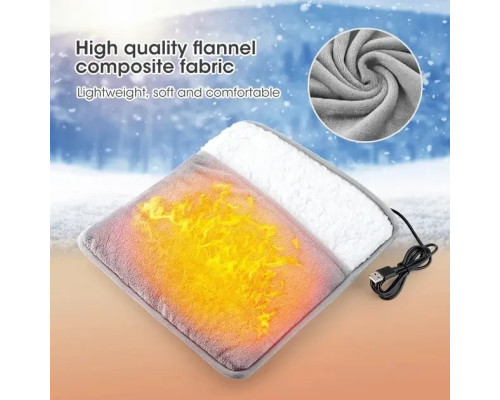 Портативная фланелевая грелка для ног с электрическим подогревом Foot warmer XL-997 Коврик с USB подогревом Портативная фланелевая грелка для ног с электрическим подогревом Foot warmer XL-997 Коврик с USB подогревом
