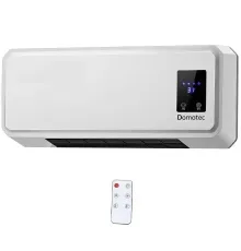 Тепловентилятор-дуйка з пультом керування Domotec MS 5962 Настінний нагрівач для дому 2000 Вт