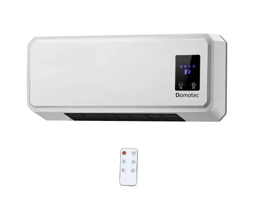 Тепловентилятор-дуйка з пультом керування Domotec MS 5962 Настінний нагрівач для дому 2000 Вт Тепловентилятор-дуйка з пультом керування Domotec MS 5962 Настінний нагрівач для дому 2000 Вт