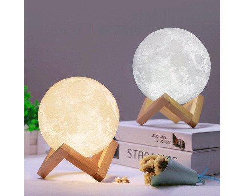 Нічник 3D світильник місяць Moon Touch Control 15 см, 5 режимів