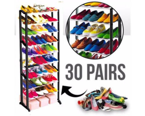 Полка для обуви на 30 пар Amazing Shoe Rack Полка для обуви на 30 пар Amazing Shoe Rack