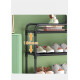 Стелаж для взуття Shoe rack BLACK Полиця для взуття-08-02, Метал, 60х18.5х78.5 см
