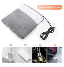 Портативная фланелевая грелка для ног с электрическим подогревом Foot warmer XL-997 Коврик с USB подогревом