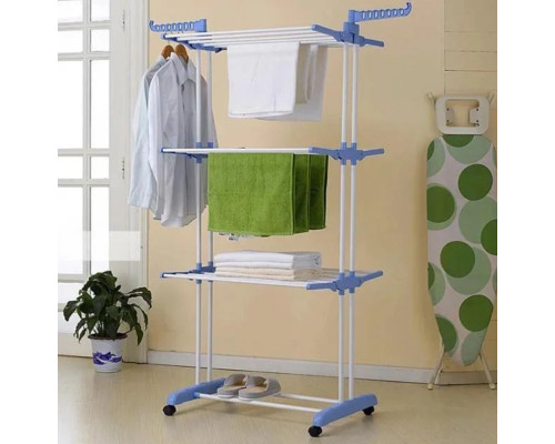Багатоярусна сушарка для білизни, речей, одягу Garment rack with wheels складана