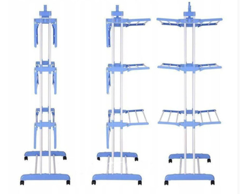 Багатоярусна сушарка для білизни, речей, одягу Garment rack with wheels складана