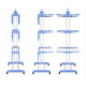 Багатоярусна сушарка для білизни, речей, одягу Garment rack with wheels складана