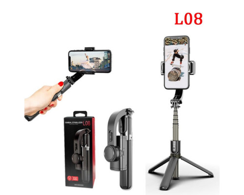 Стабілізатор телефона Gimbal L08. Штатив тримач телефона з Bluetooth пультом дистанційного керування Стабілізатор телефона Gimbal L08. Штатив тримач телефона з Bluetooth пультом дистанційного керування