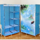 Тканевый шкаф складной STORAGE WARDROBE KM-105 на 2 секции (106х45х170 см), органайзер для одежды