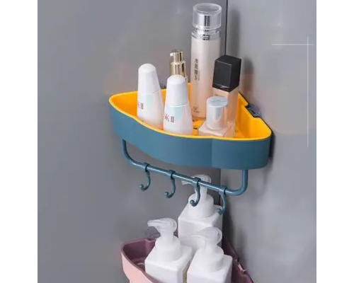 Полка угловая для ванной Corner storage rack | Пластиковая настенная полка в ванную комнату Полка угловая для ванной Corner storage rack | Пластиковая настенная полка в ванную комнату