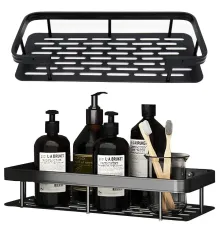 Подвесная металлическая полка для ванной комнаты Bathroom shelf Органайзер в ванную До 10 кг