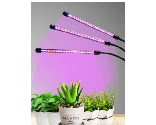 Ультрафиолетовая лампа для растений j22wl-03 LED LIGHT Полный спектр 3 головы LED Ультрафиолетовая лампа для растений j22wl-03 LED LIGHT Полный спектр 3 головы LED