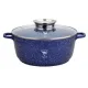 Кастрюля казан с мраморным антипригарным покрытием 24см 4,2л Top Kitchen TK00052 Синий