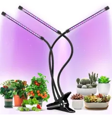 Ультрафиолетовая лампа для растений j22wl-03 LED LIGHT Полный спектр 3 головы LED