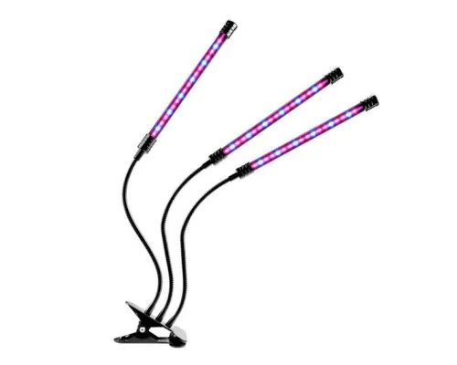Ультрафиолетовая лампа для растений j22wl-03 LED LIGHT Полный спектр 3 головы LED Ультрафиолетовая лампа для растений j22wl-03 LED LIGHT Полный спектр 3 головы LED