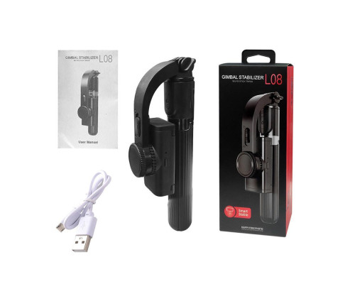 Стабілізатор телефона Gimbal L08. Штатив тримач телефона з Bluetooth пультом дистанційного керування Стабілізатор телефона Gimbal L08. Штатив тримач телефона з Bluetooth пультом дистанційного керування