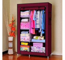 Тканинна шафа складана STORAGE WARDROBE KM-105 на 2 секції (106х45х170 см), органайзер для одягу