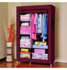Тканинна шафа складана STORAGE WARDROBE KM-105 на 2 секції (106х45х170 см), органайзер для одягу