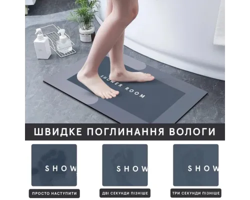 Инновационный БОЛЬШОЙ Супервпитывающий Диатомитовый Коврик для ванной 50х80 см Синий Инновационный БОЛЬШОЙ Супервпитывающий Диатомитовый Коврик для ванной 50х80 см Синий