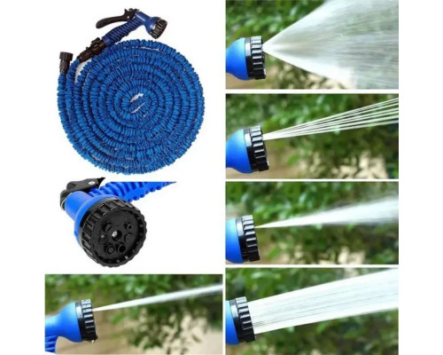 Шланг садовый 120 м для полива с распылителем 7 режимов работы V-HOSE PRO Синий Шланг садовый 120 м для полива с распылителем 7 режимов работы V-HOSE PRO Синий