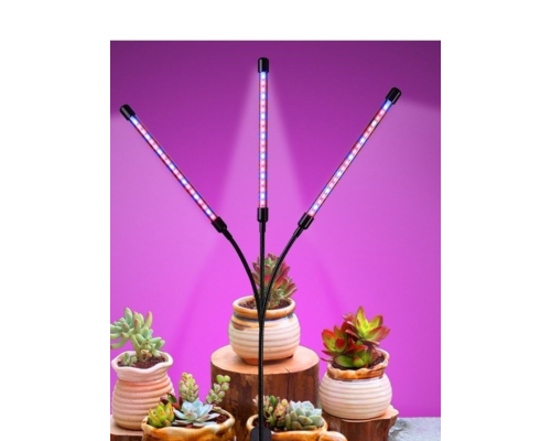 Ультрафиолетовая лампа для растений j22wl-03 LED LIGHT Полный спектр 3 головы LED Ультрафиолетовая лампа для растений j22wl-03 LED LIGHT Полный спектр 3 головы LED