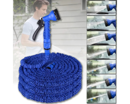 Шланг садовый 120 м для полива с распылителем 7 режимов работы V-HOSE PRO Синий Шланг садовый 120 м для полива с распылителем 7 режимов работы V-HOSE PRO Синий