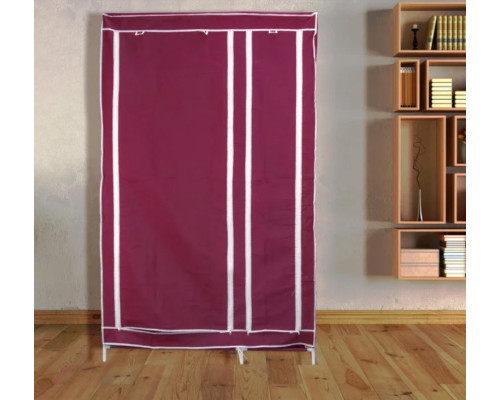 Тканевый шкаф складной STORAGE WARDROBE KM-105 на 2 секции (106х45х170 см), органайзер для одежды Тканевый шкаф складной STORAGE WARDROBE KM-105 на 2 секции (106х45х170 см), органайзер для одежды