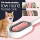 Щітка для вичісування шерсті хатніх тварин 4 в 1 Pet Cleaning Comb з масажем і чищенням речей Pink W28