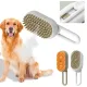Щітка-масажер-спрей парова Pet Spray Massage Brush 3в1 для вичісування собак і кішок Біла