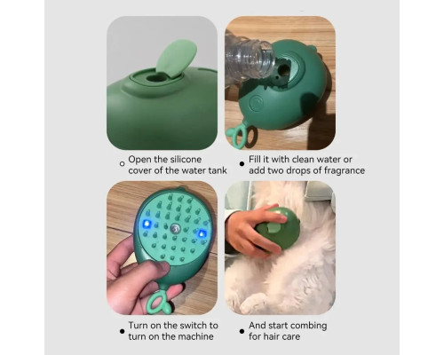 Щітка масажна для догляду за шерстю тварин 4 в 1 ПАРОВА Pet comb