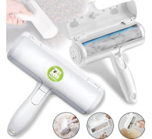 Щетка для сбора и удаления шерсти животных Белая Pet Hair Remover Roller ролик с контейнером для чистки