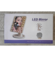 Косметическое зеркало с подсветкой LED Mirror XW-085 16 Led розовое