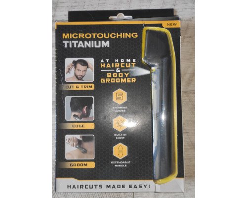 Уценка Триммер машинка для стрижки для волос, умов и бороды Microtouching Titanium с подсветкой 6 насадок
