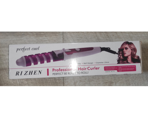 Распродажа Плойка для волос Rizhen RZ-118 вертикальные локоны белая