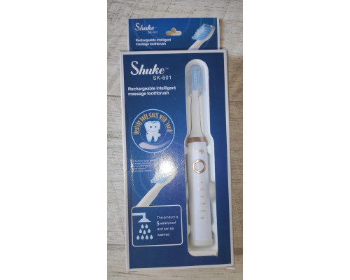 Электрическая зубная щётка с аккумулятором Shuke SK-601 новая белая