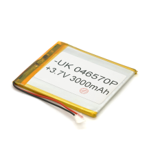 Літій-полімерний акумулятор 4*65*70mm (Li-ion 3.7В 3000мА·год)