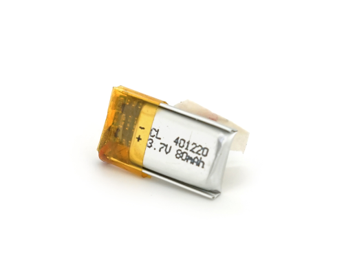 Літій-полімерний акумулятор 4*12*20mm (Li-ion 3.7В 80мА·год) Літій-полімерний акумулятор 4*12*20mm (Li-ion 3.7В 80мА·год)