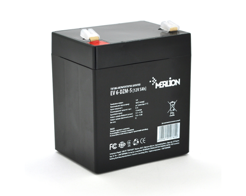 Тягова акумуляторна батарея Merlion EV 6-DZM-5, 12V 5Ah F2 (90*70*101), Q10