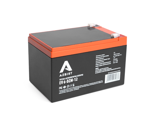 Тягова акумуляторна батарея AGM AZBIST 6-DZM-12, 12V 12Ah F2 (151х98х101 мм) Black Q3 Тягова акумуляторна батарея AGM AZBIST 6-DZM-12, 12V 12Ah F2 (151х98х101 мм) Black Q3