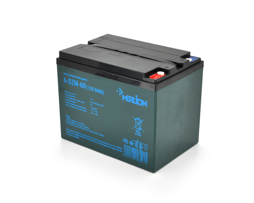 Тягова акумуляторна батарея AGM MERLION 6-DZM-60, 12V 60Ah ( 265 x 168 x 215) Q2