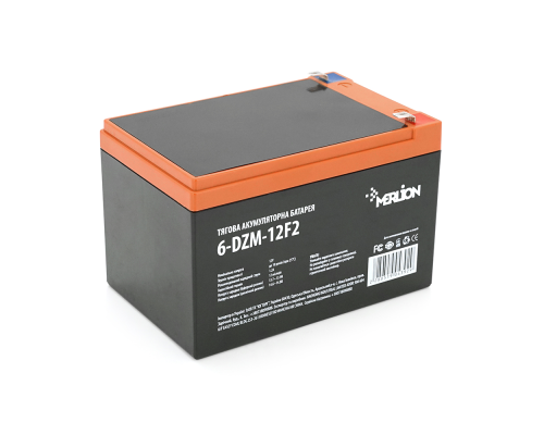 Тягова акумуляторна батарея AGM MERLION 6-DZM-12, 12V 12Ah F2 (151х98х101 мм) Orange Q3