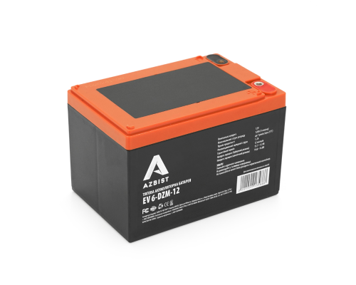 Тягова акумуляторна батарея AGM AZBIST 6-DZM-12, 12V 12Ah M5 (151х98х101 мм) Black Q3