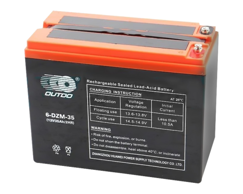Тягова акумуляторна батарея AGM OUTDO 6-DZM-35 (EVF-35), 12V 35Ah, (223 х 105 х 174), Q1 Тягова акумуляторна батарея AGM OUTDO 6-DZM-35 (EVF-35), 12V 35Ah, (223 х 105 х 174), Q1