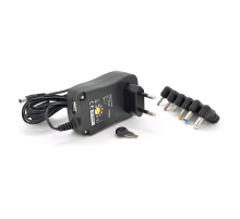 Універсальний БП Input 100V-240V 50-60Mhz, Output :3V-12V-2.1A 30W, 6 Г-подібних роз'ємів 2.35*0.75/ 3.0*1.1/3.5*1.35/4.0*1.7 /5.5