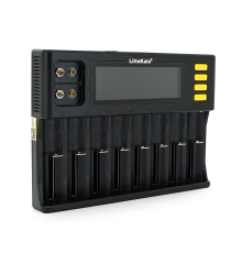 ЗУ універсальне Liitokala Lii-S8, АЗУ+СЗУ, 8 каналів, LCD дисплей, підтримує Li-ion, Ni-MH та Ni-Cd AA (R6), ААA (R03), AAAA, С (R14)