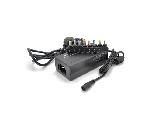 Універсальний БП HQ-Tech LDAC-70W, 70W, корпус - пластмаса, ручне регулювання, 8 Г-подібних роз'ємів, BOX