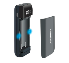 ЗУ LiitoKala Lii-MP2, функція Powerbank, USB/Type-C, LED display, підтримує Li-ion, 3.7V/1.2V AA/AAA 18650/18700/20700/21700