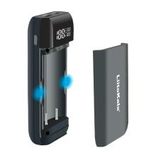ЗУ LiitoKala Lii-MP2, функція Powerbank, USB/Type-C, LED display, підтримує Li-ion, 3.7V/1.2V AA/AAA 18650/18700/20700/21700